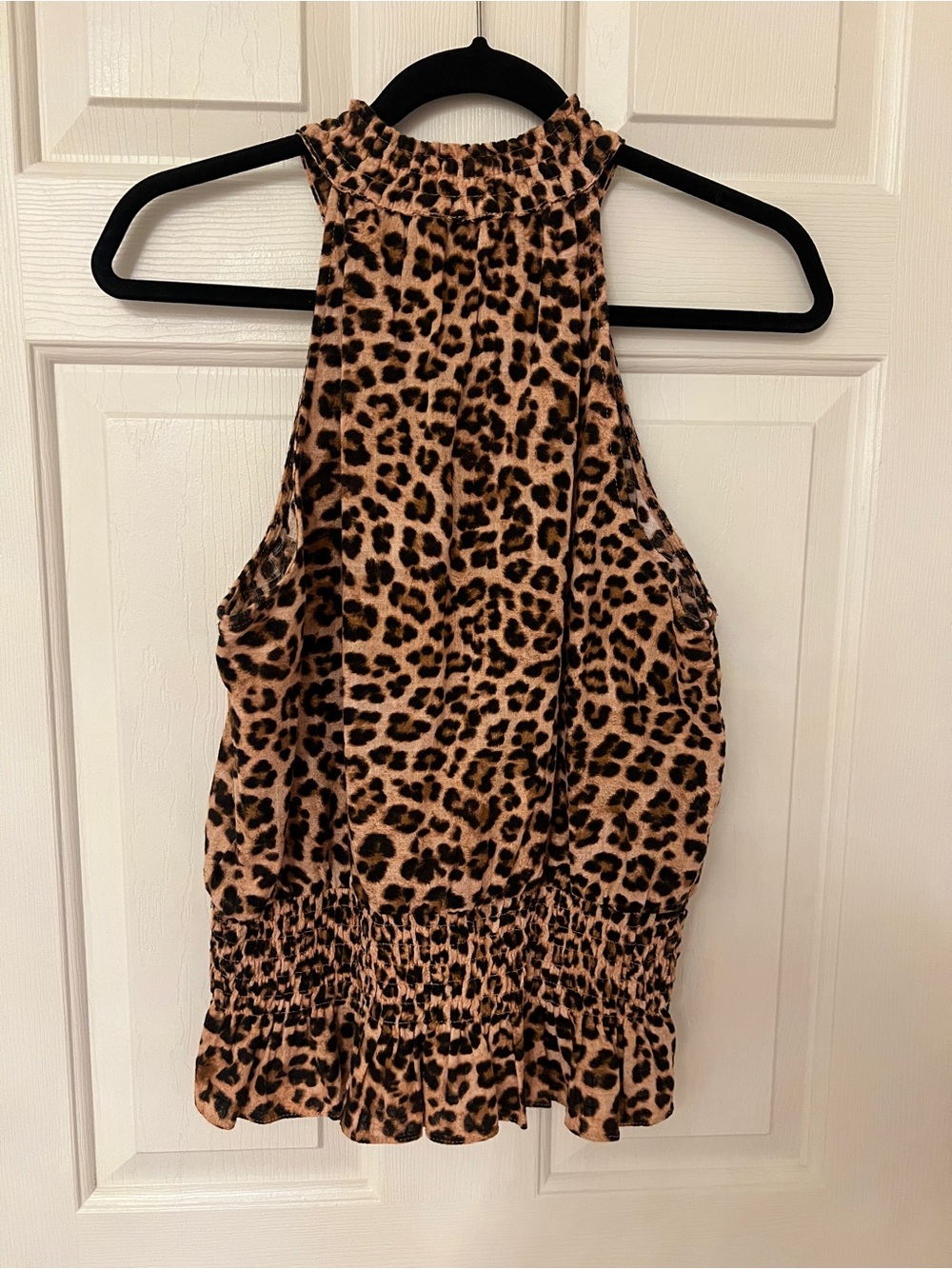 INC International Concepts Leopard Halter One-Piece Top/Blouse